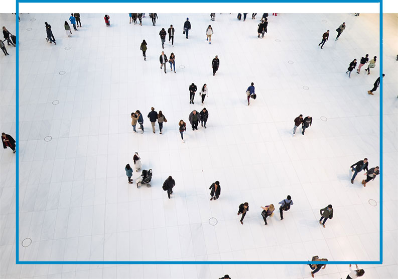 Electronic Monitoring in a Crowd of People